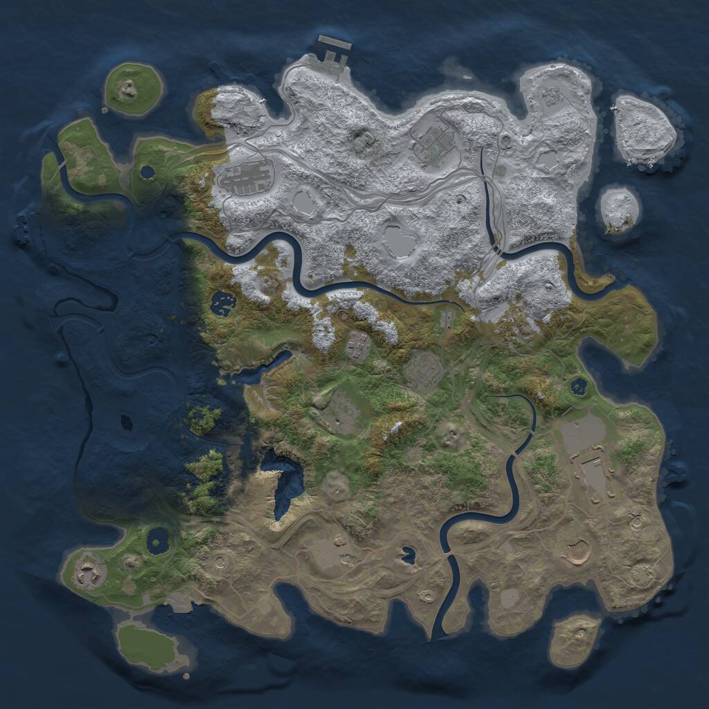 Rust Map: Procedural Map, Size: 4250, Seed: 1558847569, 17 Monuments