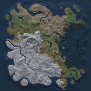 Thumbnail Rust Map: Procedural Map, Size: 5000, Seed: 981195616, 16 Monuments