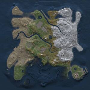 Thumbnail Rust Map: Procedural Map, Size: 3500, Seed: 64100342, 14 Monuments