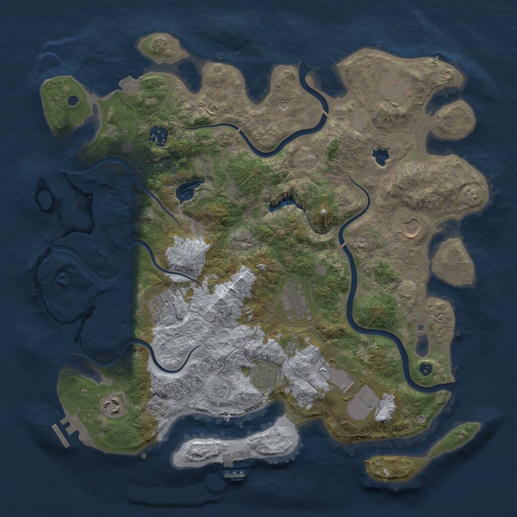 Rust Map: Procedural Map, Size: 4000, Seed: 1730908475, 15 Monuments