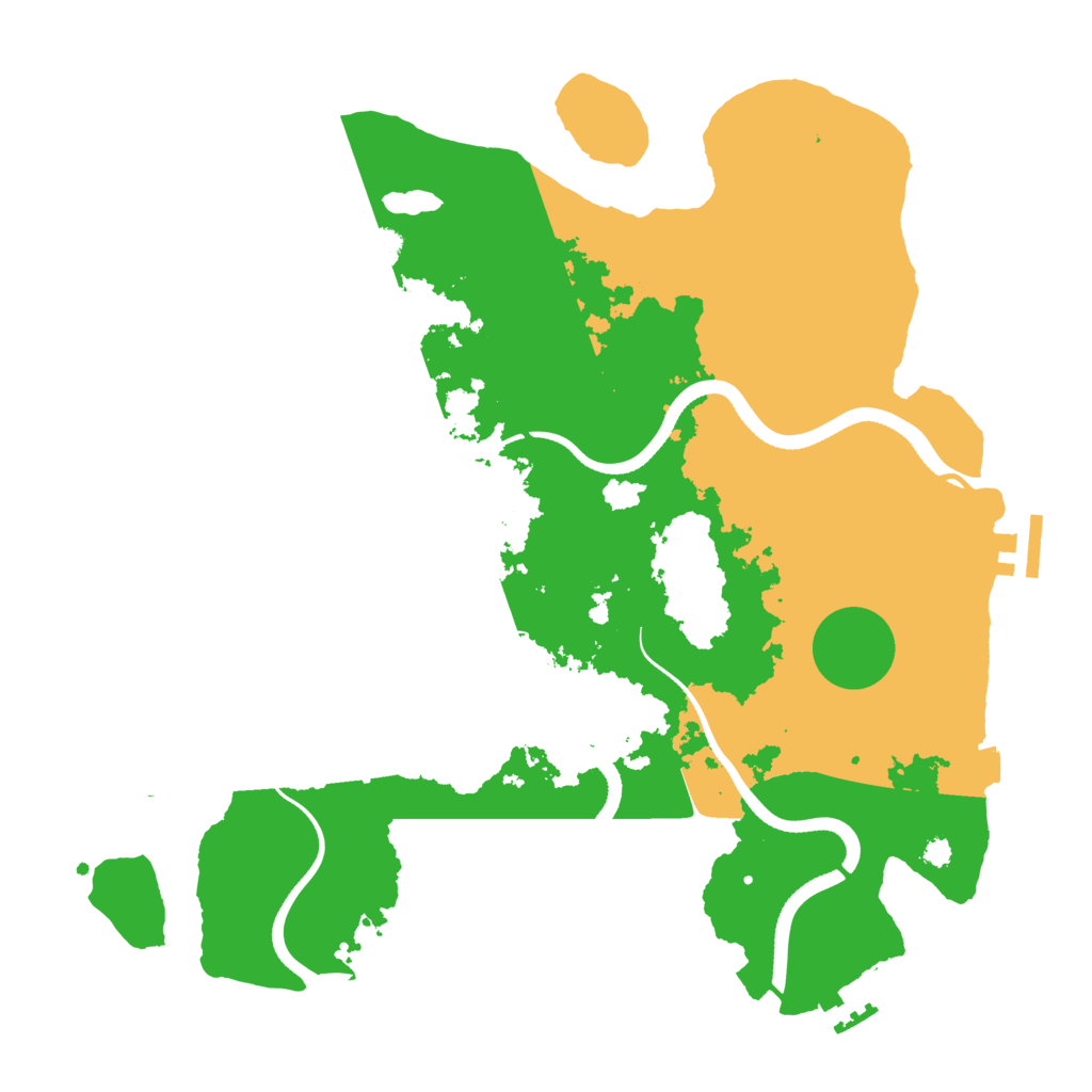 Biome Rust Map: Procedural Map, Size: 3500, Seed: 929054246