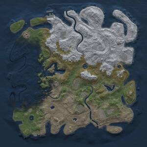 Thumbnail Rust Map: Procedural Map, Size: 4500, Seed: 860583138, 16 Monuments