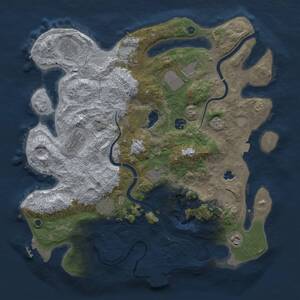 Thumbnail Rust Map: Procedural Map, Size: 4000, Seed: 90535810, 16 Monuments