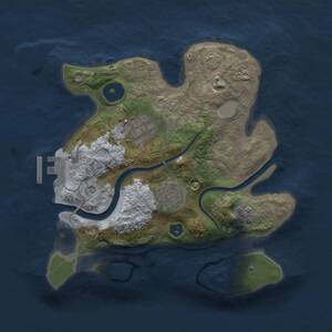 Thumbnail Rust Map: Procedural Map, Size: 2500, Seed: 1409222806, 7 Monuments