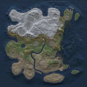 Thumbnail Rust Map: Procedural Map, Size: 3500, Seed: 1509027742, 16 Monuments