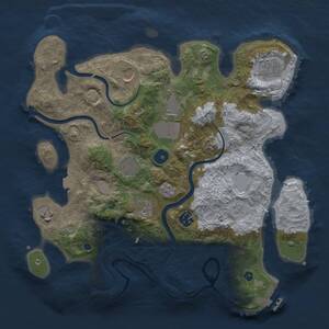 Thumbnail Rust Map: Procedural Map, Size: 3500, Seed: 45068, 13 Monuments