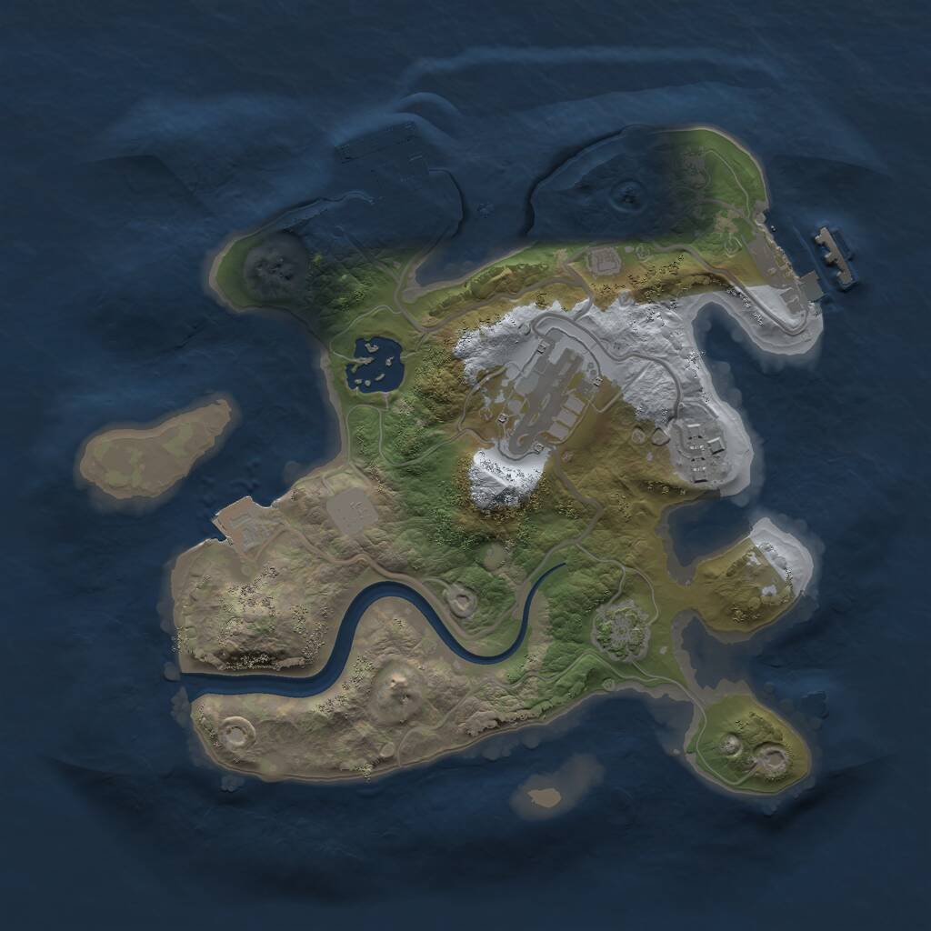 Rust Map: Procedural Map, Size: 2373, Seed: 1337, 7 Monuments