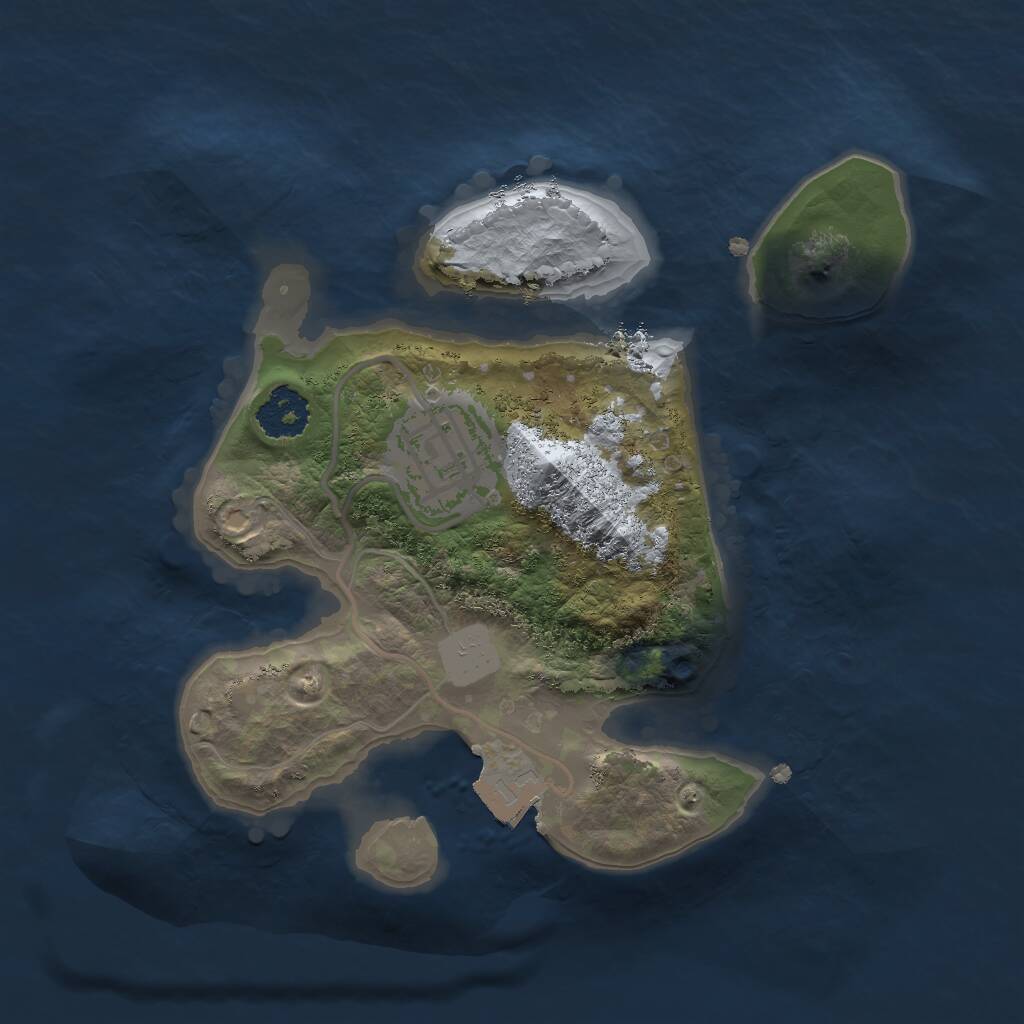 Rust Map: Procedural Map, Size: 2000, Seed: 373697049, 2 Monuments