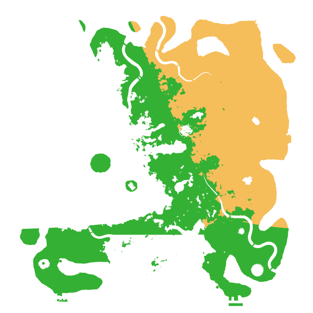Biome Rust Map: Procedural Map, Size: 4500, Seed: 2020413032