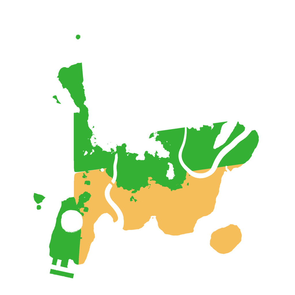 Biome Rust Map: Procedural Map, Size: 2500, Seed: 1416635461