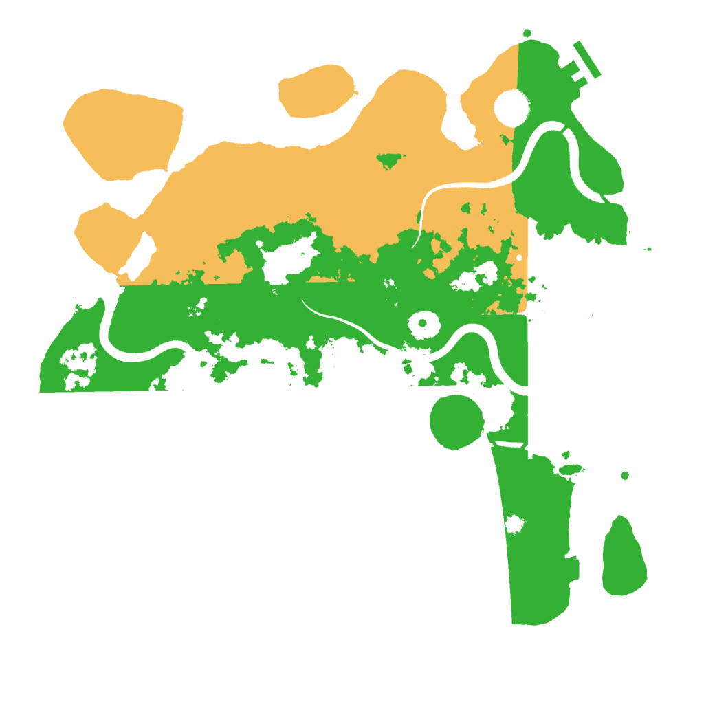 Biome Rust Map: Procedural Map, Size: 3500, Seed: 77523302