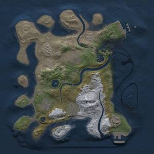 Thumbnail Rust Map: Procedural Map, Size: 3000, Seed: 12262666, 10 Monuments