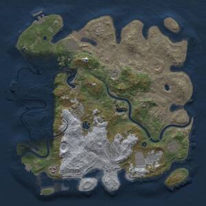 Thumbnail Rust Map: Procedural Map, Size: 4000, Seed: 238898913, 17 Monuments