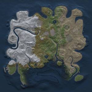 Thumbnail Rust Map: Procedural Map, Size: 3750, Seed: 511516392, 15 Monuments