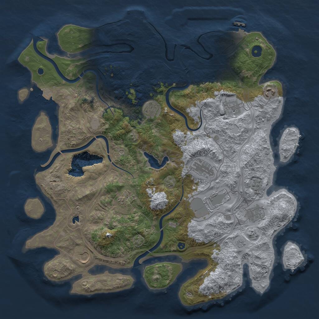 Rust Map: Procedural Map, Size: 4250, Seed: 1417779778, 15 Monuments