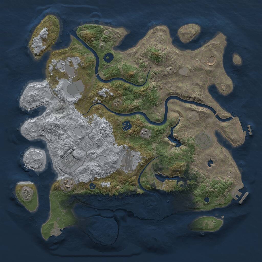 Rust Map: Procedural Map, Size: 4000, Seed: 8147219, 14 Monuments