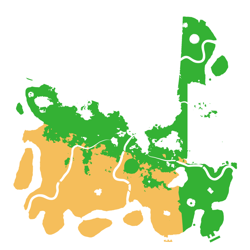 Biome Rust Map: Procedural Map, Size: 4500, Seed: 2025616427