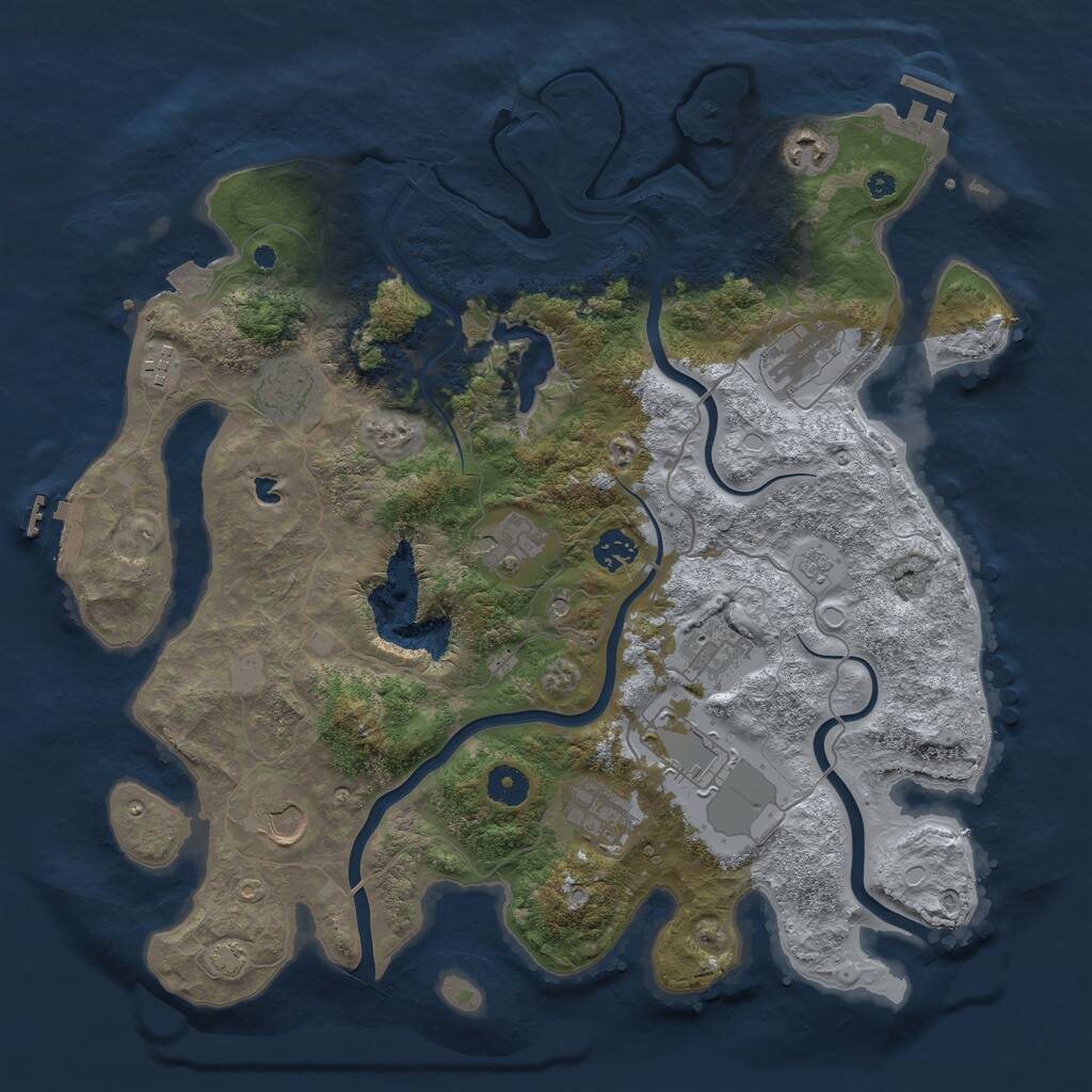 Rust Map: Procedural Map, Size: 4000, Seed: 1774051272, 16 Monuments