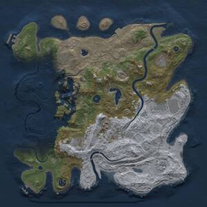 Thumbnail Rust Map: Procedural Map, Size: 4000, Seed: 1966827519, 14 Monuments