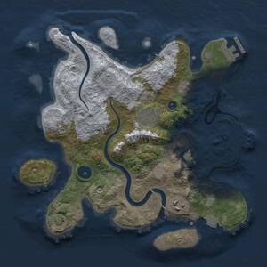 Thumbnail Rust Map: Procedural Map, Size: 3000, Seed: 1514788272, 10 Monuments