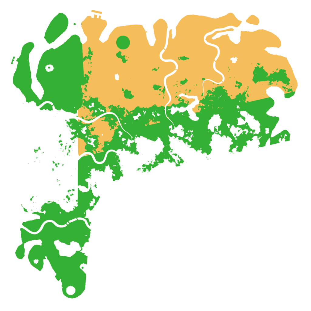 Biome Rust Map: Procedural Map, Size: 6000, Seed: 1104671767