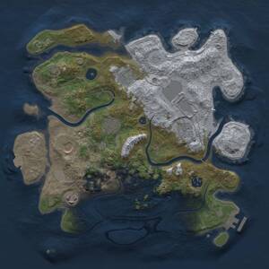 Thumbnail Rust Map: Procedural Map, Size: 3500, Seed: 1269365154, 13 Monuments