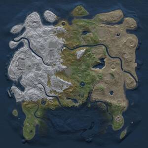 Thumbnail Rust Map: Procedural Map, Size: 4500, Seed: 1672815831, 17 Monuments