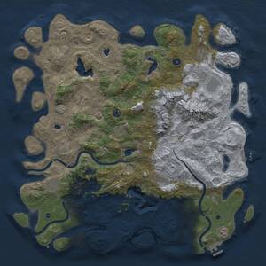 Thumbnail Rust Map: Procedural Map, Size: 5000, Seed: 968703268, 17 Monuments