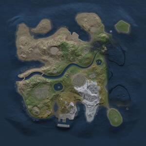 Thumbnail Rust Map: Procedural Map, Size: 2500, Seed: 2138428779, 7 Monuments
