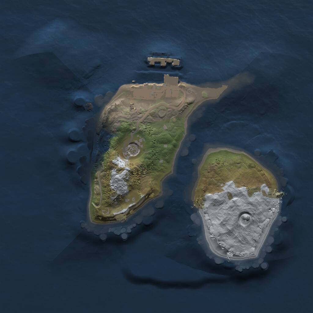 Rust Map: Procedural Map, Size: 1500, Seed: 1571988910, 3 Monuments