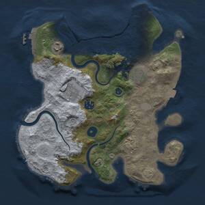 Thumbnail Rust Map: Procedural Map, Size: 3000, Seed: 142753, 12 Monuments