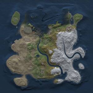 Thumbnail Rust Map: Procedural Map, Size: 3000, Seed: 250469, 11 Monuments