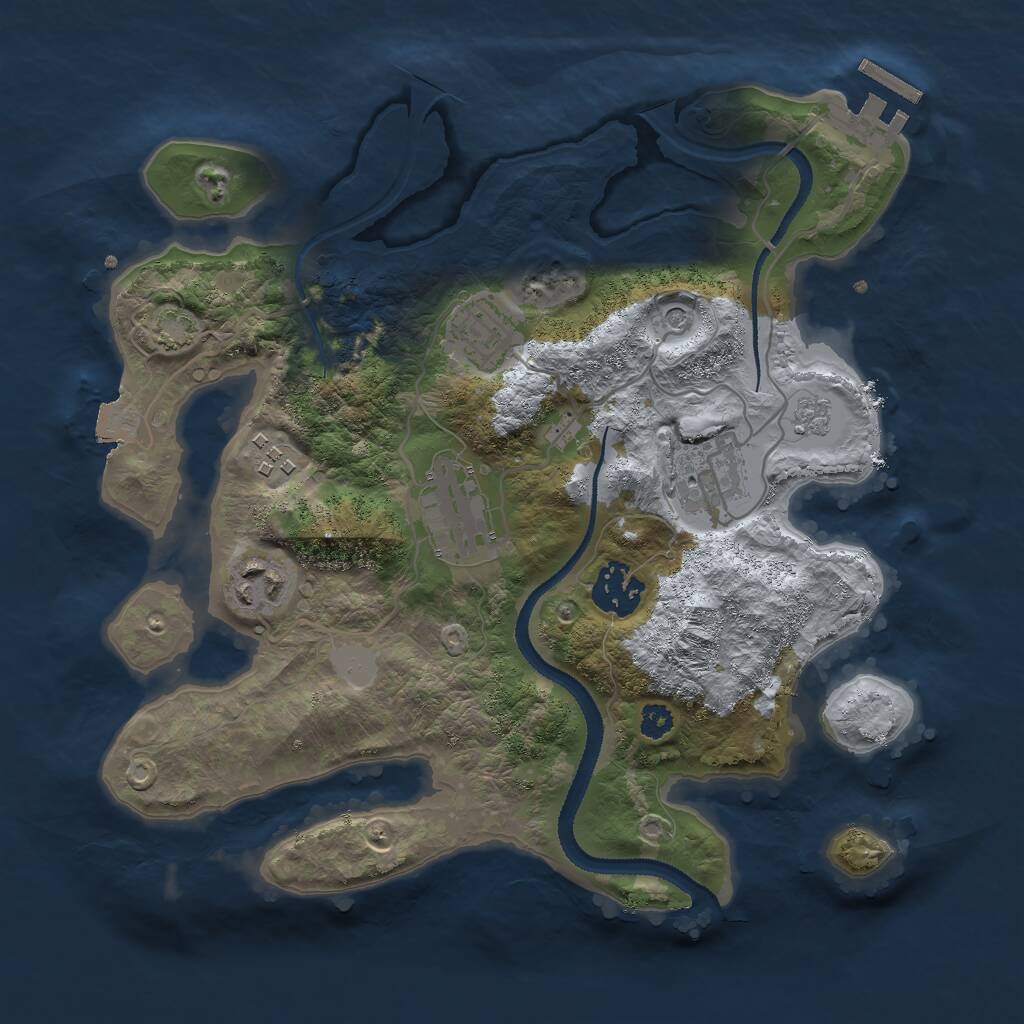 Rust Map: Procedural Map, Size: 3000, Seed: 1469488939, 11 Monuments