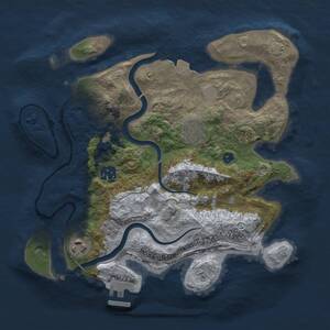 Thumbnail Rust Map: Procedural Map, Size: 3000, Seed: 5678700, 8 Monuments
