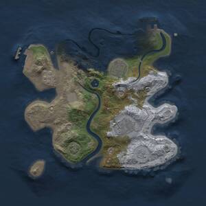 Thumbnail Rust Map: Procedural Map, Size: 2500, Seed: 434778612, 9 Monuments