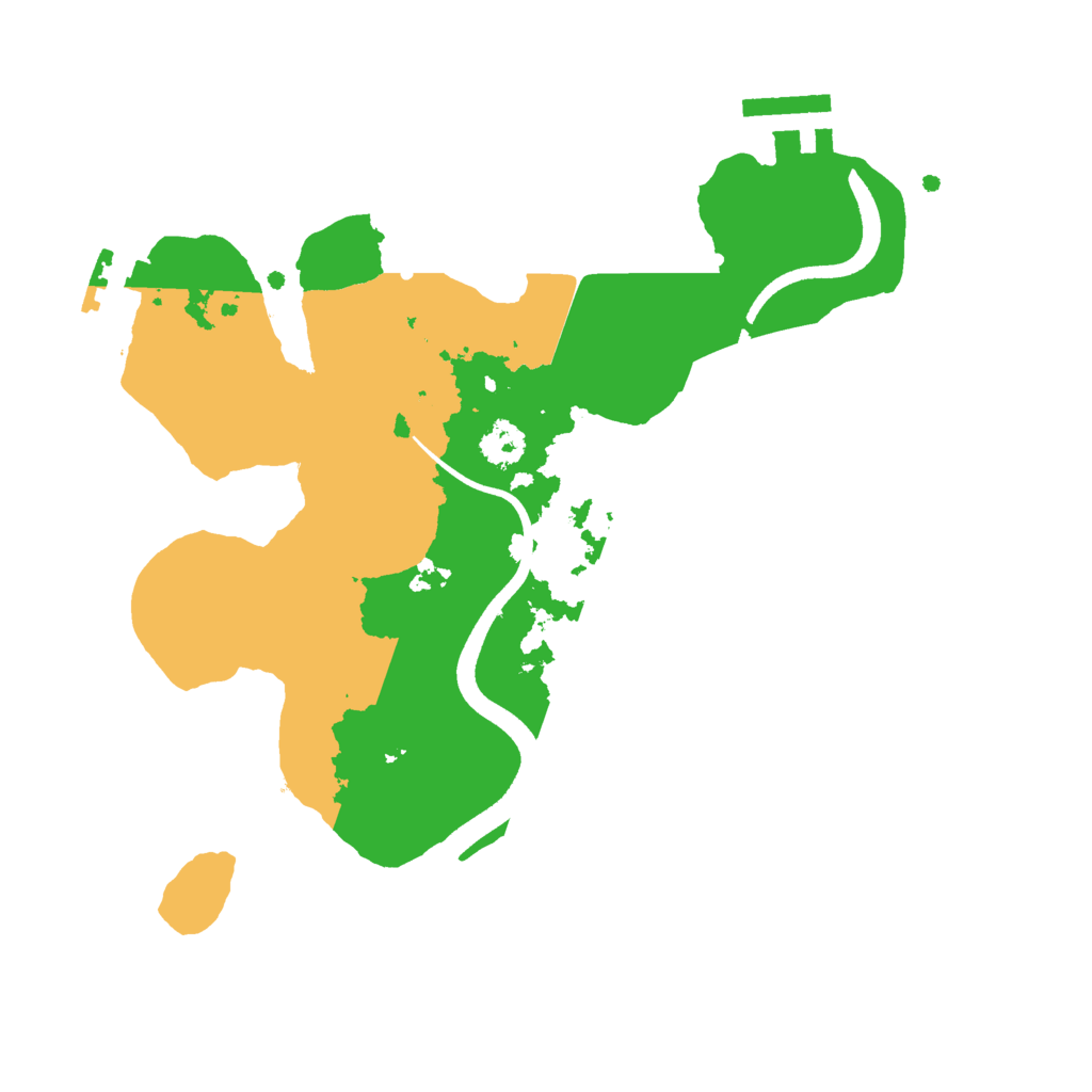 Biome Rust Map: Procedural Map, Size: 2500, Seed: 434778612