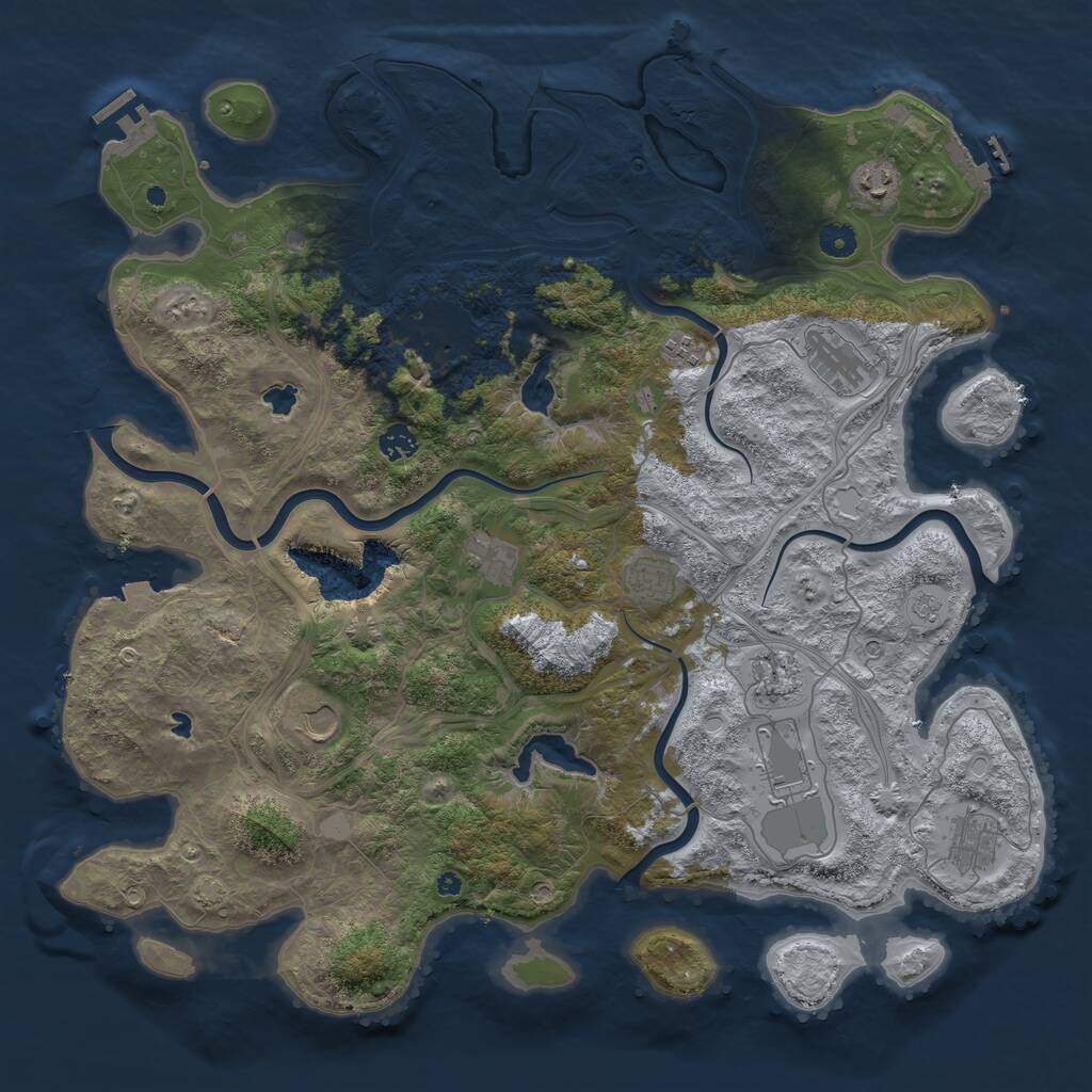Rust Map: Procedural Map, Size: 4500, Seed: 15848, 17 Monuments