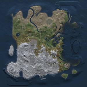 Thumbnail Rust Map: Procedural Map, Size: 3500, Seed: 1726539538, 14 Monuments