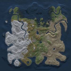 Thumbnail Rust Map: Procedural Map, Size: 4200, Seed: 123987, 16 Monuments