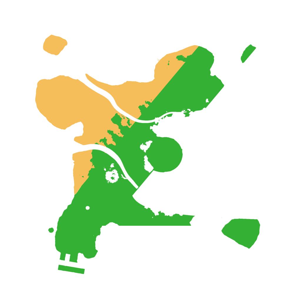 Biome Rust Map: Procedural Map, Size: 2300, Seed: 1591091215