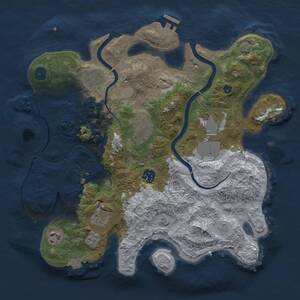 Thumbnail Rust Map: Procedural Map, Size: 3500, Seed: 1878550695, 13 Monuments