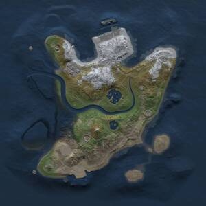 Thumbnail Rust Map: Procedural Map, Size: 2200, Seed: 493248753, 5 Monuments