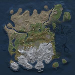 Thumbnail Rust Map: Procedural Map, Size: 3500, Seed: 2032035033, 15 Monuments