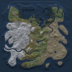 Thumbnail Rust Map: Procedural Map, Size: 4000, Seed: 6295, 14 Monuments