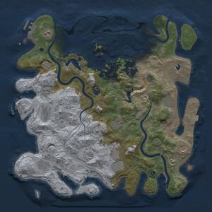 Thumbnail Rust Map: Procedural Map, Size: 4250, Seed: 2014156689, 17 Monuments