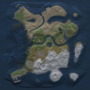 Thumbnail Rust Map: Procedural Map, Size: 2700, Seed: 1774180896, 10 Monuments