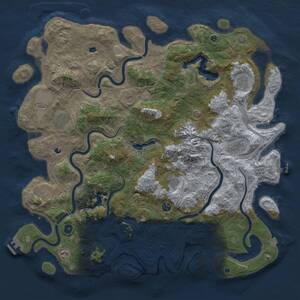 Thumbnail Rust Map: Procedural Map, Size: 5000, Seed: 1278519093, 17 Monuments
