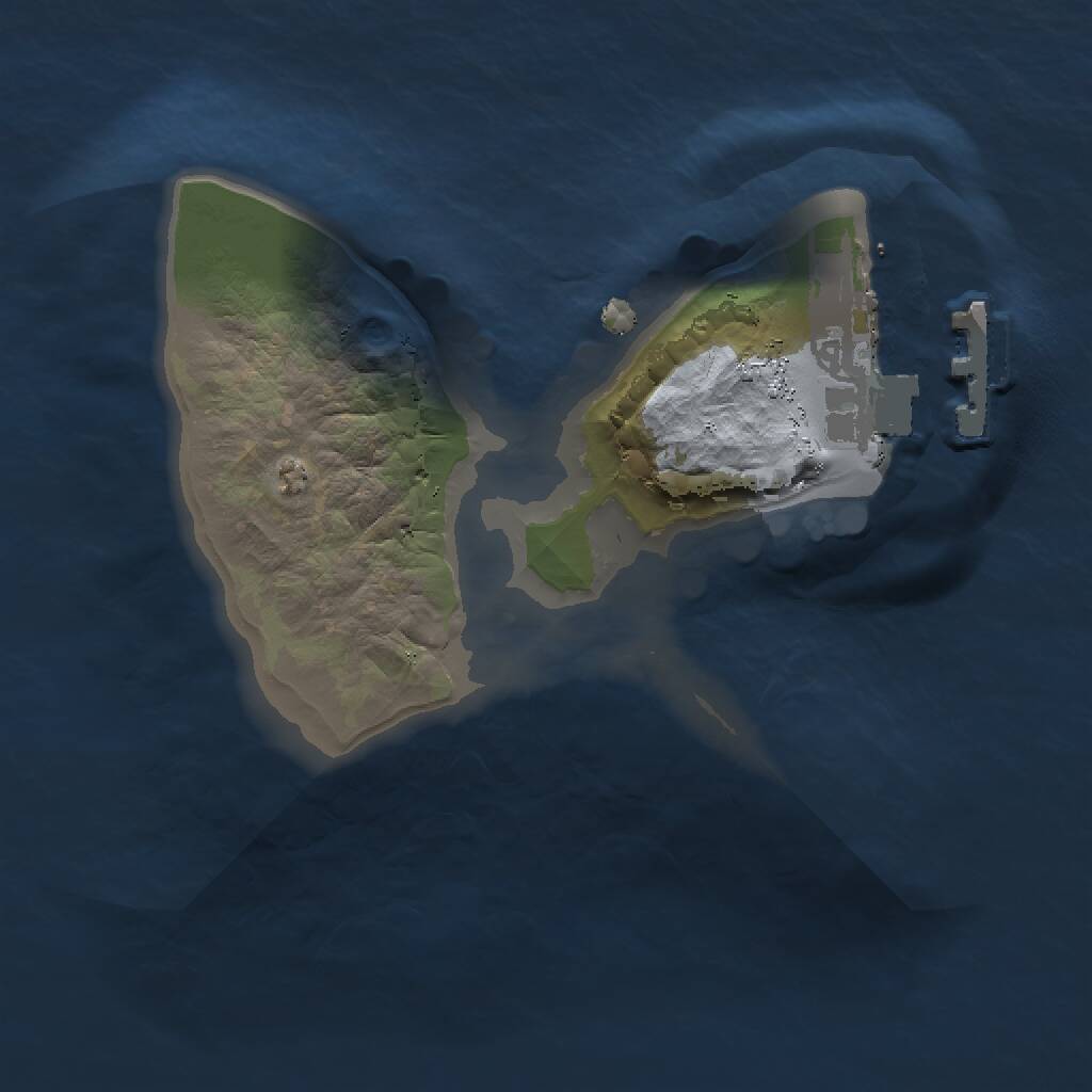 Rust Map: Procedural Map, Size: 1250, Seed: 2134522605, 2 Monuments