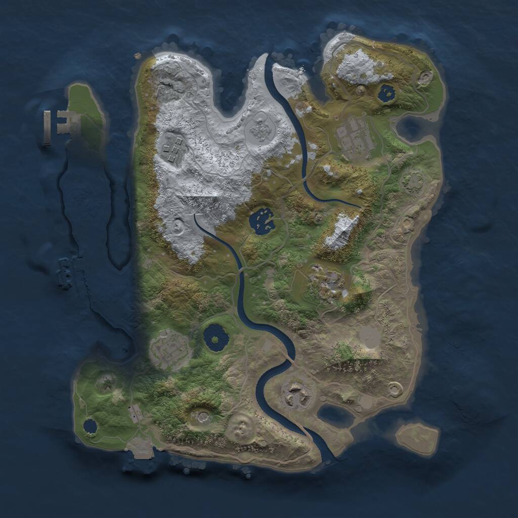 Rust Map: Procedural Map, Size: 3000, Seed: 846515730, 12 Monuments