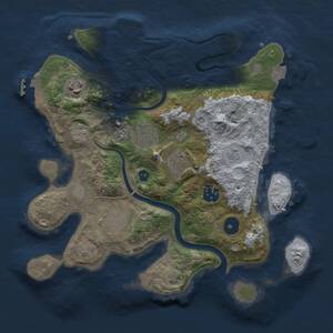 Thumbnail Rust Map: Procedural Map, Size: 3000, Seed: 780428317, 12 Monuments